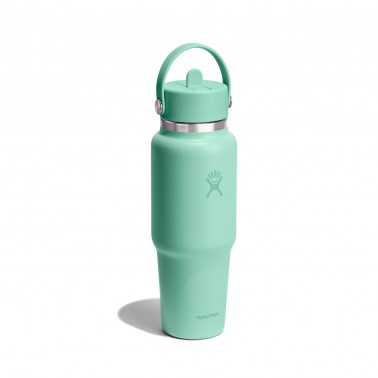 Thermos Bottle Turquoise - Hydro Flask 32 oz Wide Mouth With Flex Straw Travel Bottle