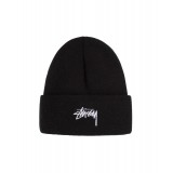 STUSSY STOCK CUFF BEANIE 1321020-BLACK Μαύρο Εικόνα 