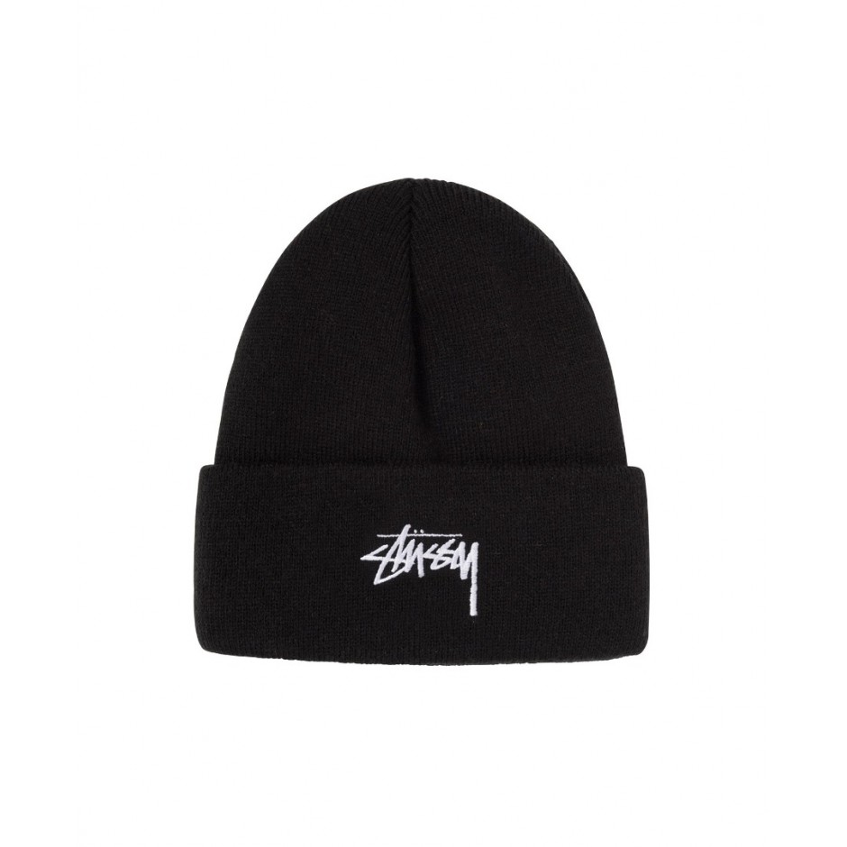 STUSSY STOCK CUFF BEANIE 1321020-BLACK Μαύρο