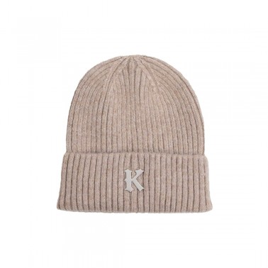 KARL KANI SILVER PIN BEANIE KA244-019-2-SAND Beige