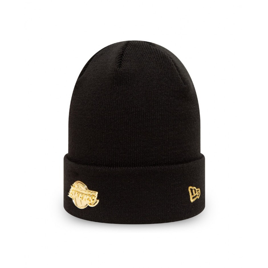 NEW ERA METALLIC BADGE CUFF BEANIE LOSLAK 60284982 Black