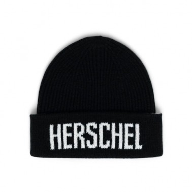 HERSCHEL POLSON KNIT LOGO BEANIE 50263-00001 Black