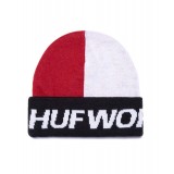 HUF STREET BLOCK BEANIE BN00107-RDWHT Colorful Image 