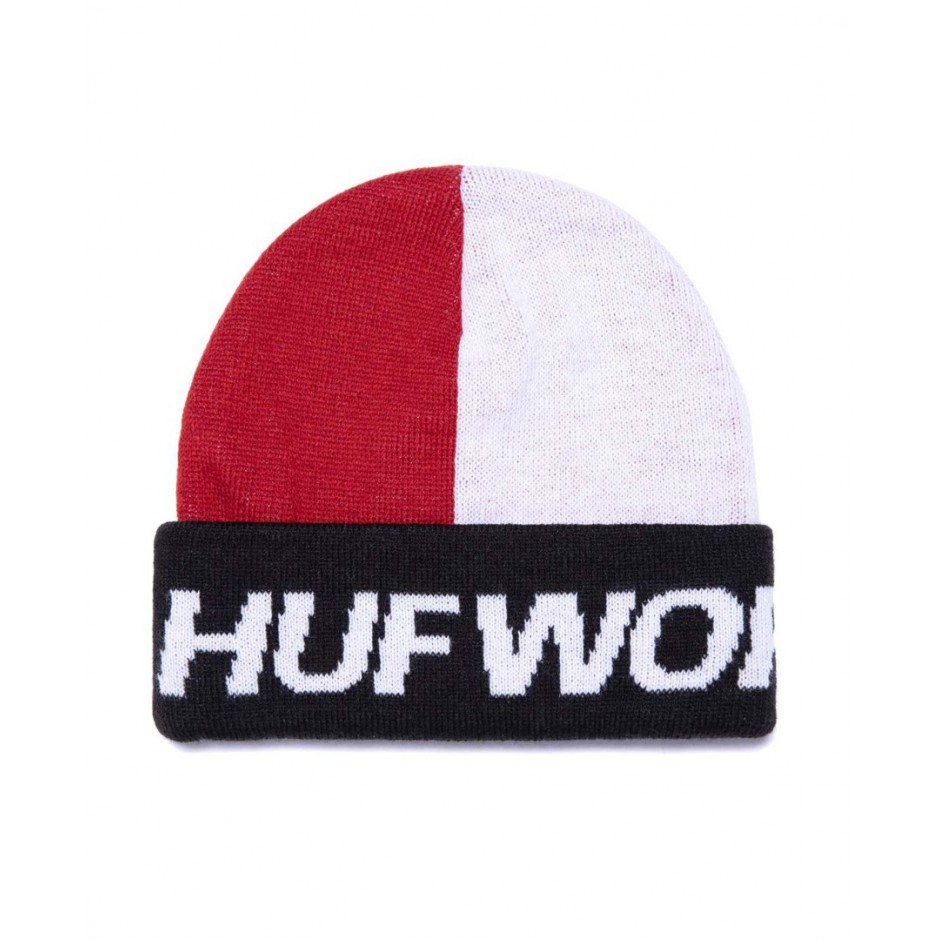 HUF STREET BLOCK BEANIE BN00107-RDWHT Colorful