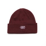 OBEY TIMES BEANIE 22417A042-EGGPLANT Βordeaux