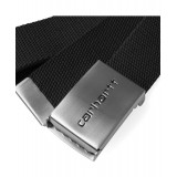 CARHARTT WIP CLIP BELT CHROME I019176-89XX Black Image 0