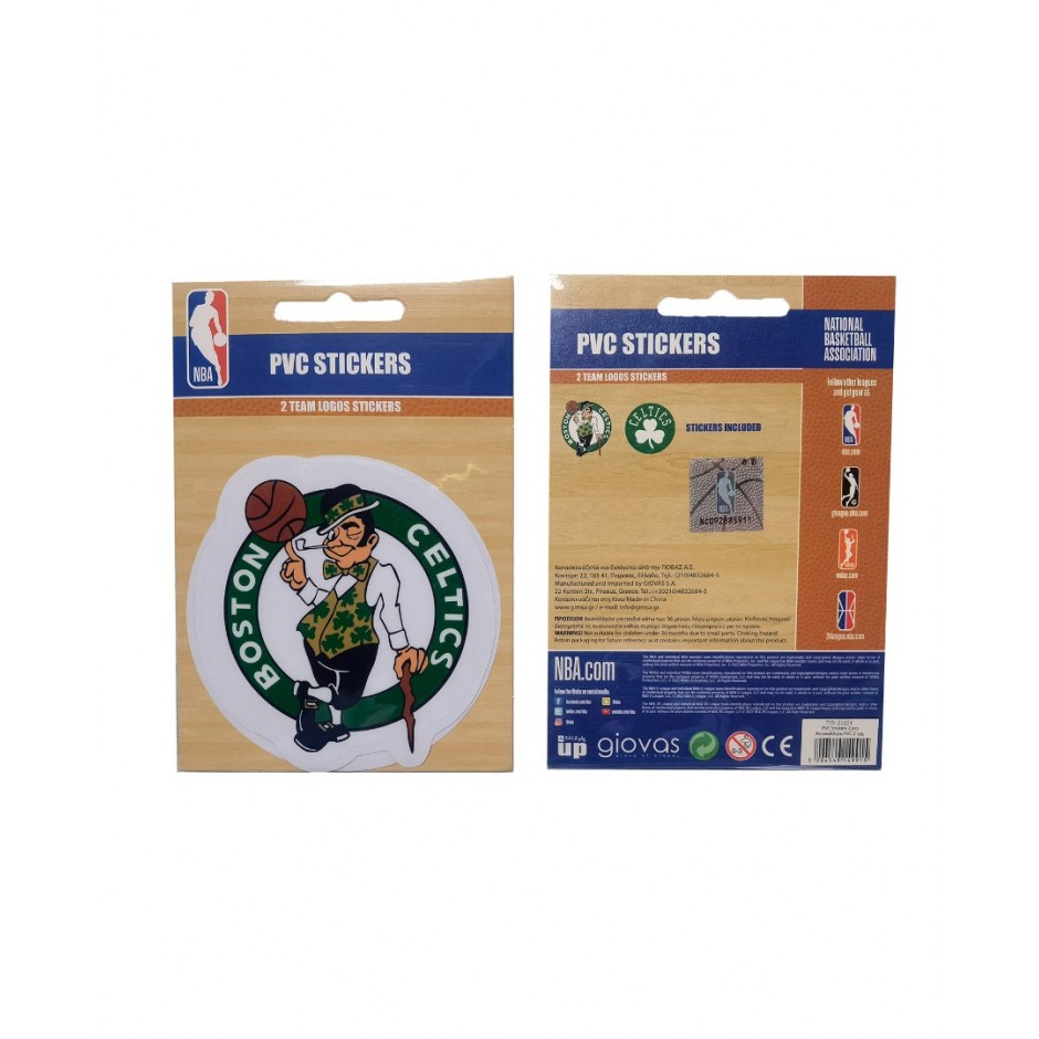 GIM BMU PVC STICKERS  NBA 2 LOGOS TEAM 162PCS 775-21224-BOSTON CELTICS Πράσινο