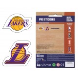 NBA PVC STICKERS 2 LOGOS TEAM 162PCS 775-21224-LOS ANGELES LAKERS Yellow Image 