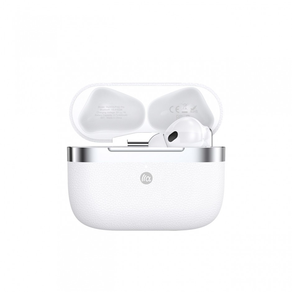 Wireless Earbuds White - TAZATA Bluetooth Earbuds P102 PRO