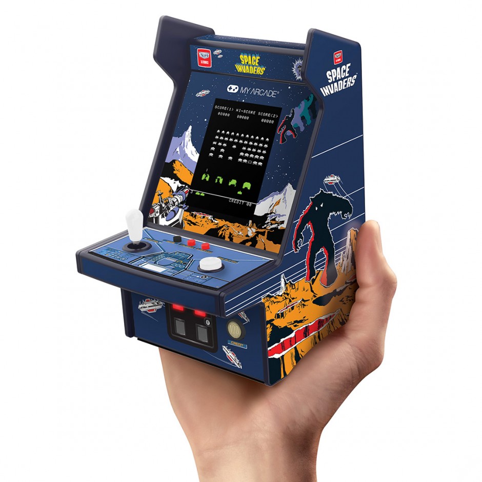 MY ARCADE MICRO PLAYER PRO 6.75" SPACE INVADERS COLLECTIBLE RETRO DGUNL-7004 Blue