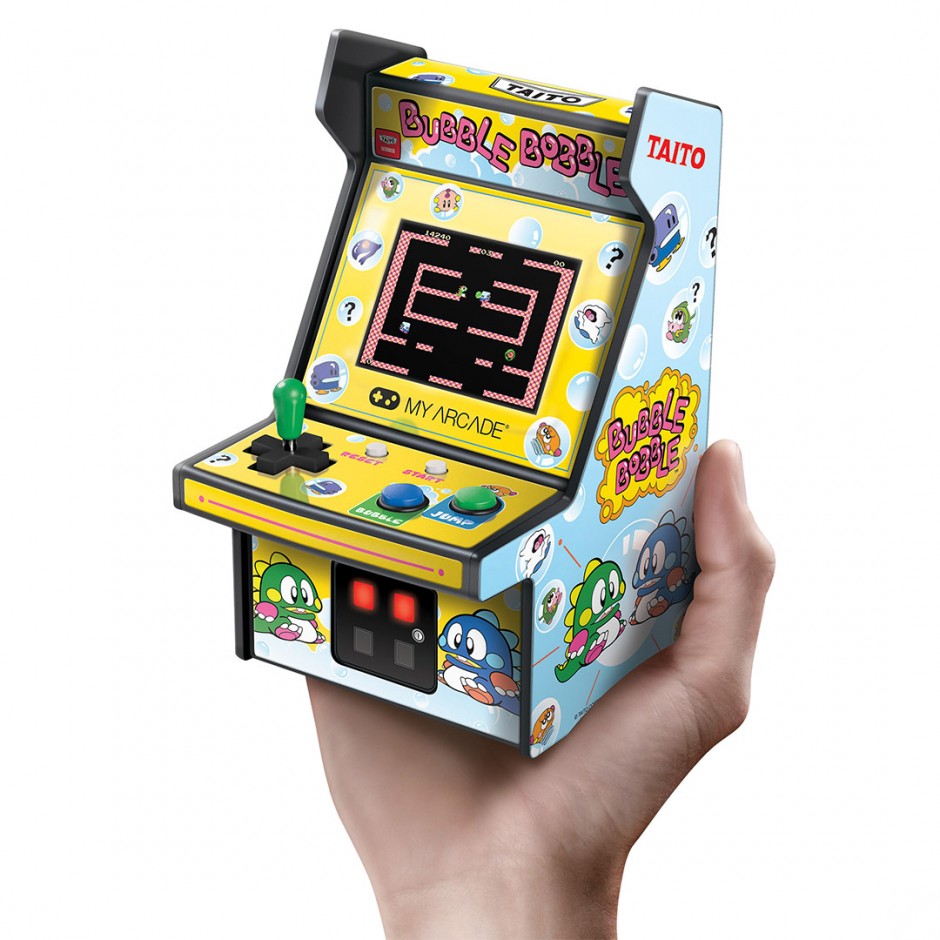 MY ARCADE MICRO PLAYER 6.75" BUBBLE BOBBLE COLLECTIBLE RETRO DGUNL-3241 Colorful