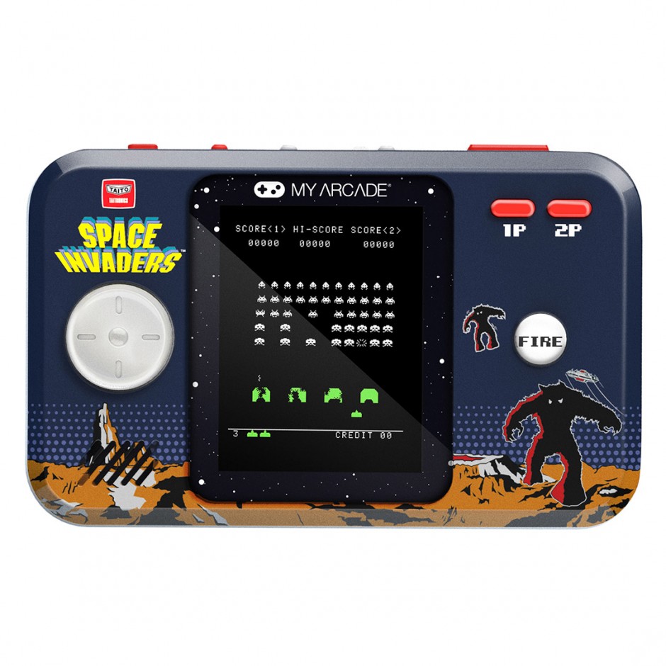 MY ARCADE POCKET PLAYER PRO SPACE INVADERS PORTABLE GAMING SYSTEM DGUNL-7006 Blue