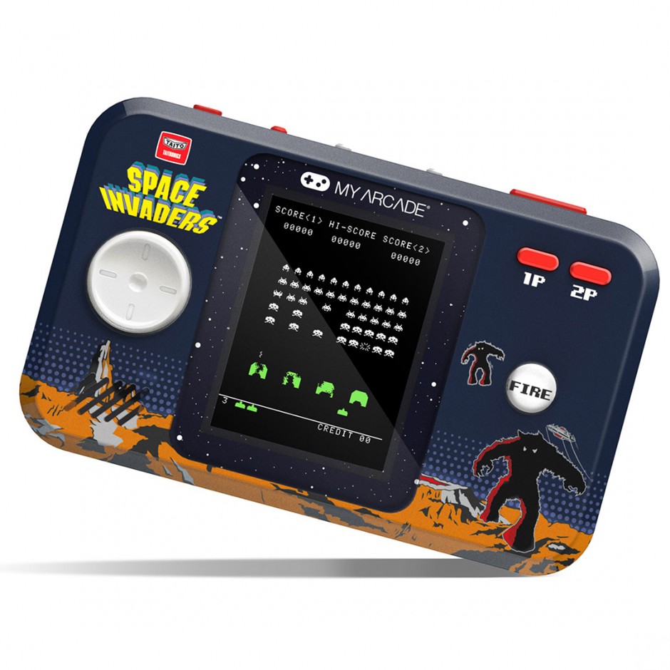 MY ARCADE POCKET PLAYER PRO SPACE INVADERS PORTABLE GAMING SYSTEM DGUNL-7006 Blue