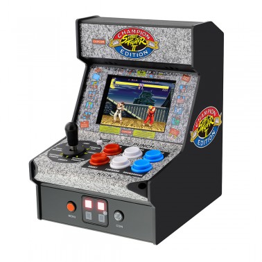 MY ARCADE MICRO PLAYER 7.5" STREET FIGHTER II CHAMPION EDITION COLLECTIBLE RETRO DGUNL-3283 Black