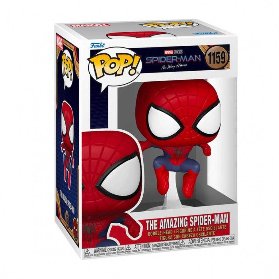 FUNKO POP MARVEL: SPIDER-MAN NO WAY HOME - THE AMAZING SPIDER MAN (LEAPING) #1159 BOBBLE-HEAD VINYL FIGURE 080824 Colorful