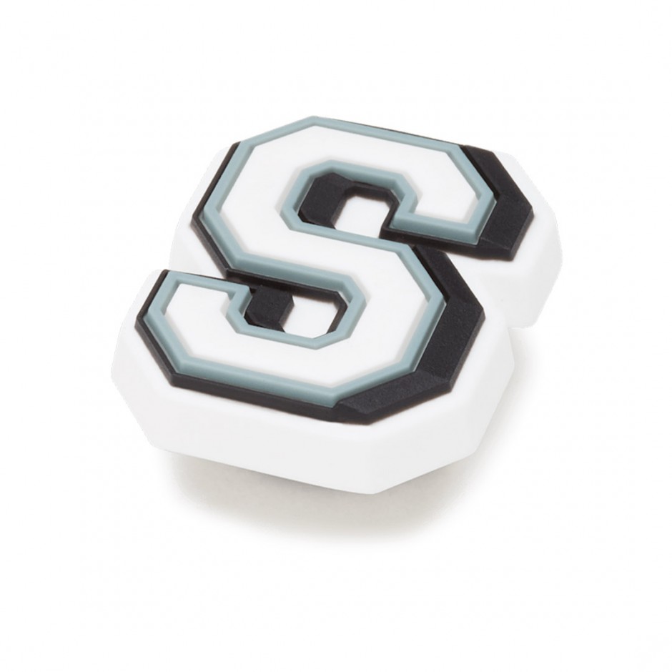 CROCS JIBBITZ LETTER S 10007012-UNC White