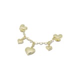 Jibbitz Charm Gold - Crocs Gold Heart Chain Image 1