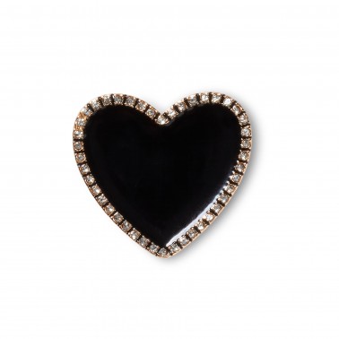 CROCS ELEVATED BLACK HEART WITH GOLD OUTLINE 10011084-UNC Black