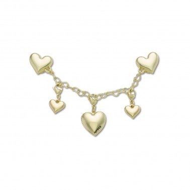 Jibbitz Charm Gold - Crocs Gold Heart Chain