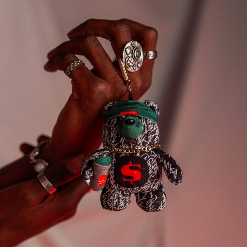 SPRAYGROUND NIGHT NIGHT BEAR KEYCHAIN K0606 Colorful