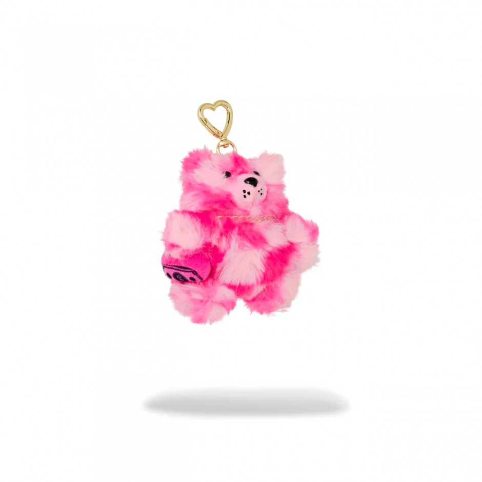 Μπρελόκ Ροζ - Sprayground Pink Fur Check Bear Cub Keychain