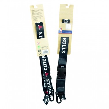 NBA LONG LANYARD 558-51516-BULLS Black