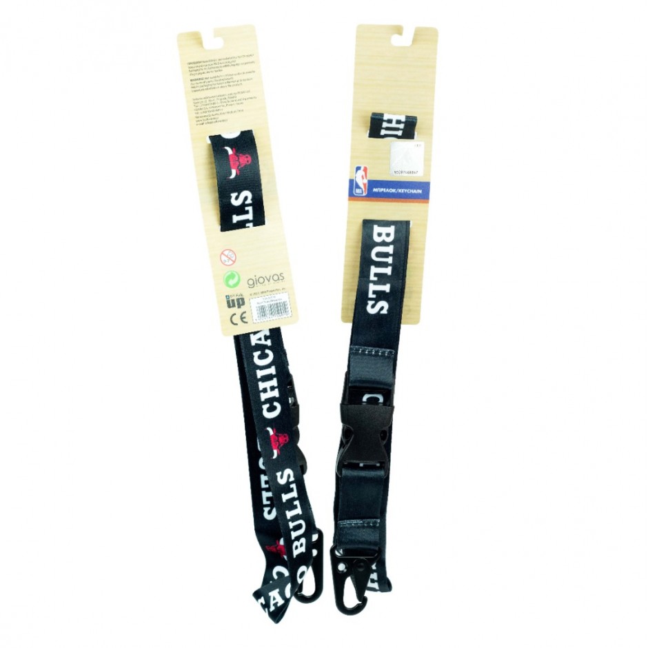 NBA ΜΠΡΕΛΟΚ LONG LANYARD 558-51516-BULLS Μαύρο