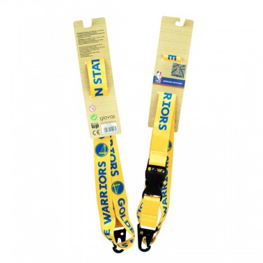 NBA ΜΠΡΕΛΟΚ LONG LANYARD 558-51516-WARRIORS Κίτρινο