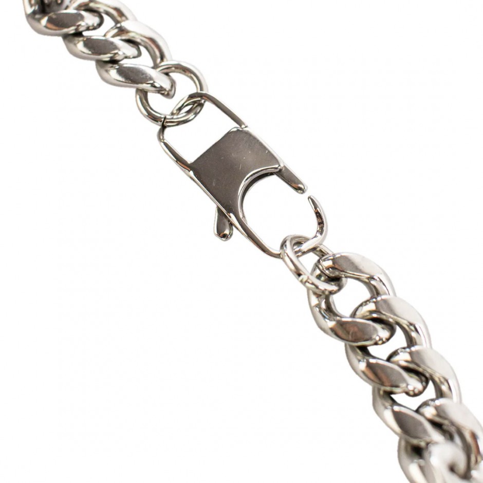 Αλυσίδα Λαιμού Ασημί - Karl Kani Retro Plate Chain