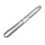 Αλυσίδα Λαιμού Ασημί - Karl Kani Retro Plate Chain Εικόνα 