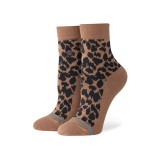 Γυναικείες Κάλτσες Καφέ - Stance Love Leopard Lowrider Εικόνα 