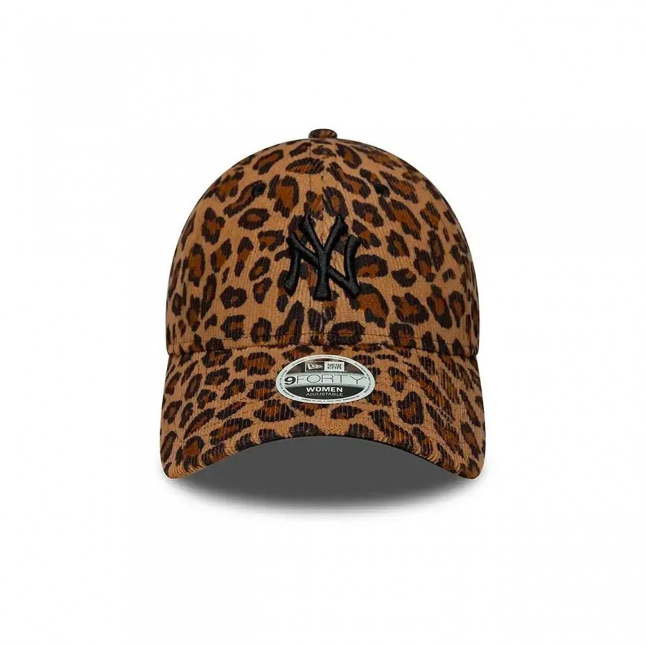 Καπέλο Μπεζ - New Era New York Yankees Womens MLB Leopard Cord Beige 9FORTY