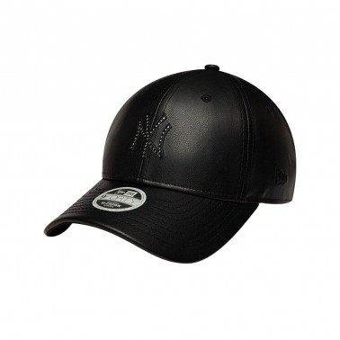 Γυναικείο Καπέλο Μαύρο - New Era New York Yankees Womens MLB Diamante PU Black 9FORTY M-Crown
