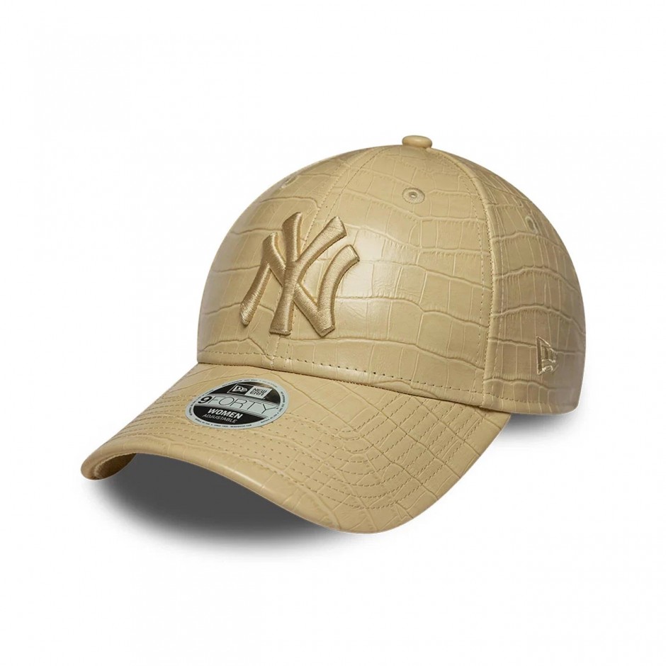 Women's Cap Beige - New Era New York Yankees MLB Pattern PU 9FORTY