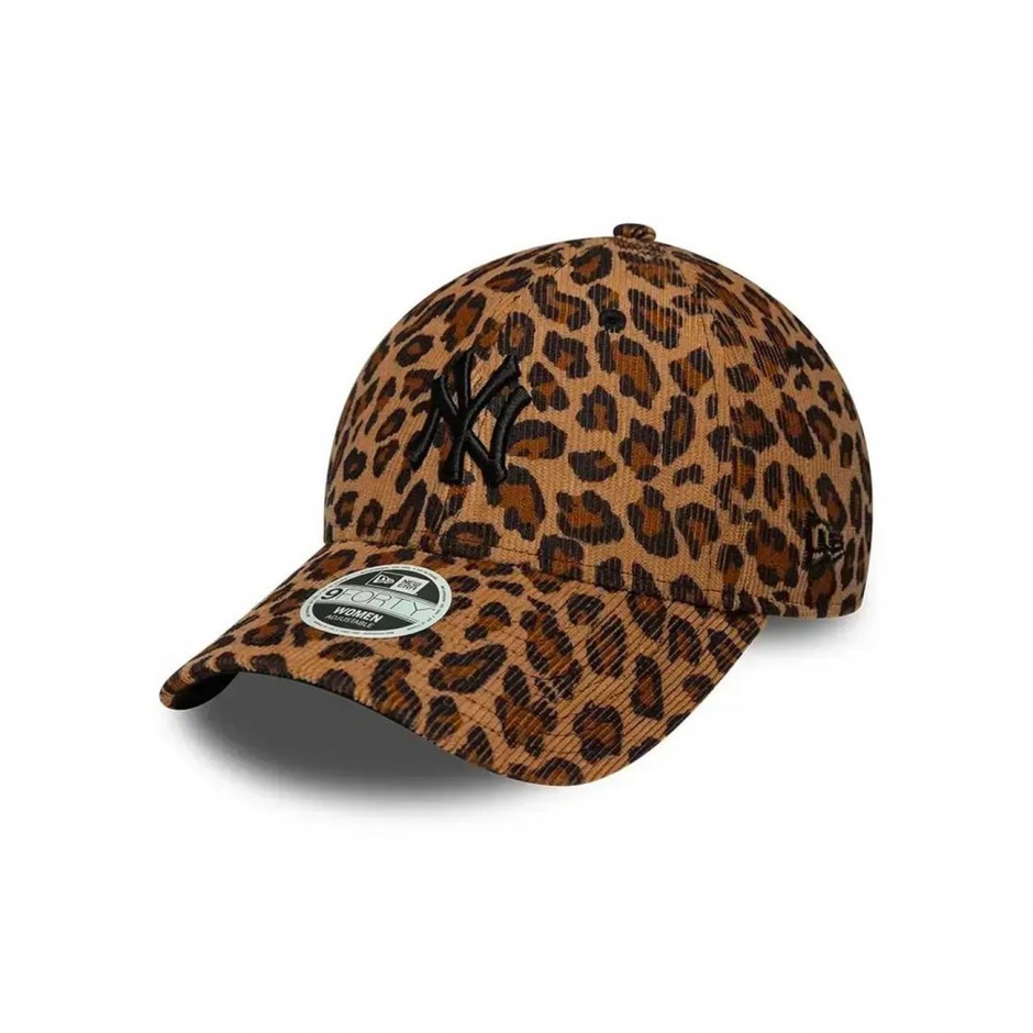 Καπέλο Μπεζ - New Era New York Yankees Womens MLB Leopard Cord Beige 9FORTY