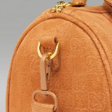 Τσάντα Ώμου Καφέ - Jordan Suede Monogram Mini Duffel Εικόνα 2
