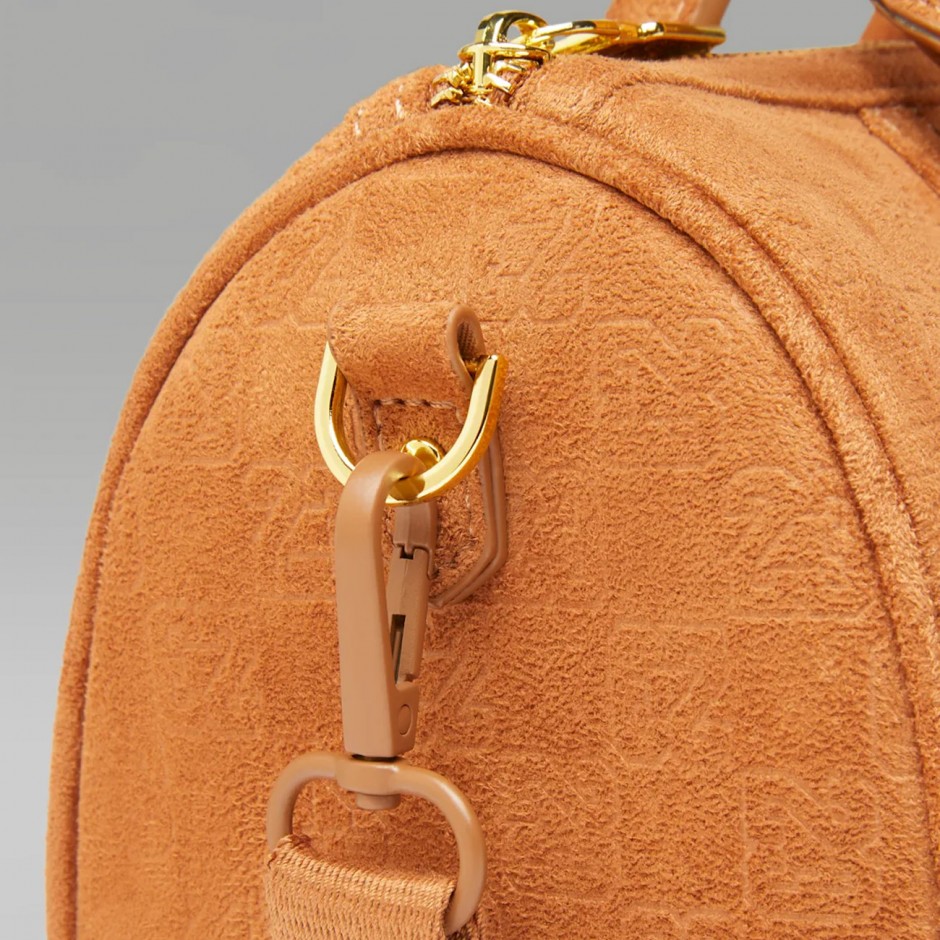 Τσάντα Ώμου Καφέ - Jordan Suede Monogram Mini Duffel