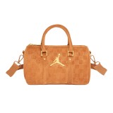 Τσάντα Ώμου Καφέ - Jordan Suede Monogram Mini Duffel Εικόνα 
