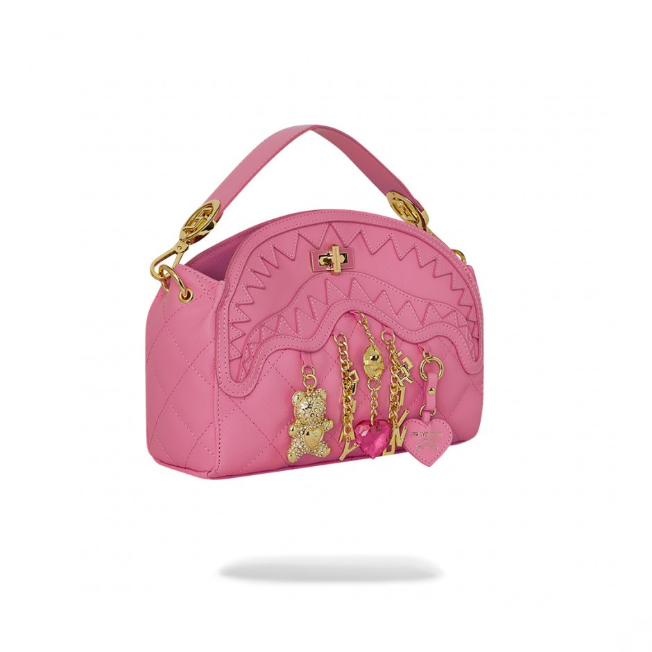SPRAYGROUND HANGING CHARMS HANDBAG B8075 Pink