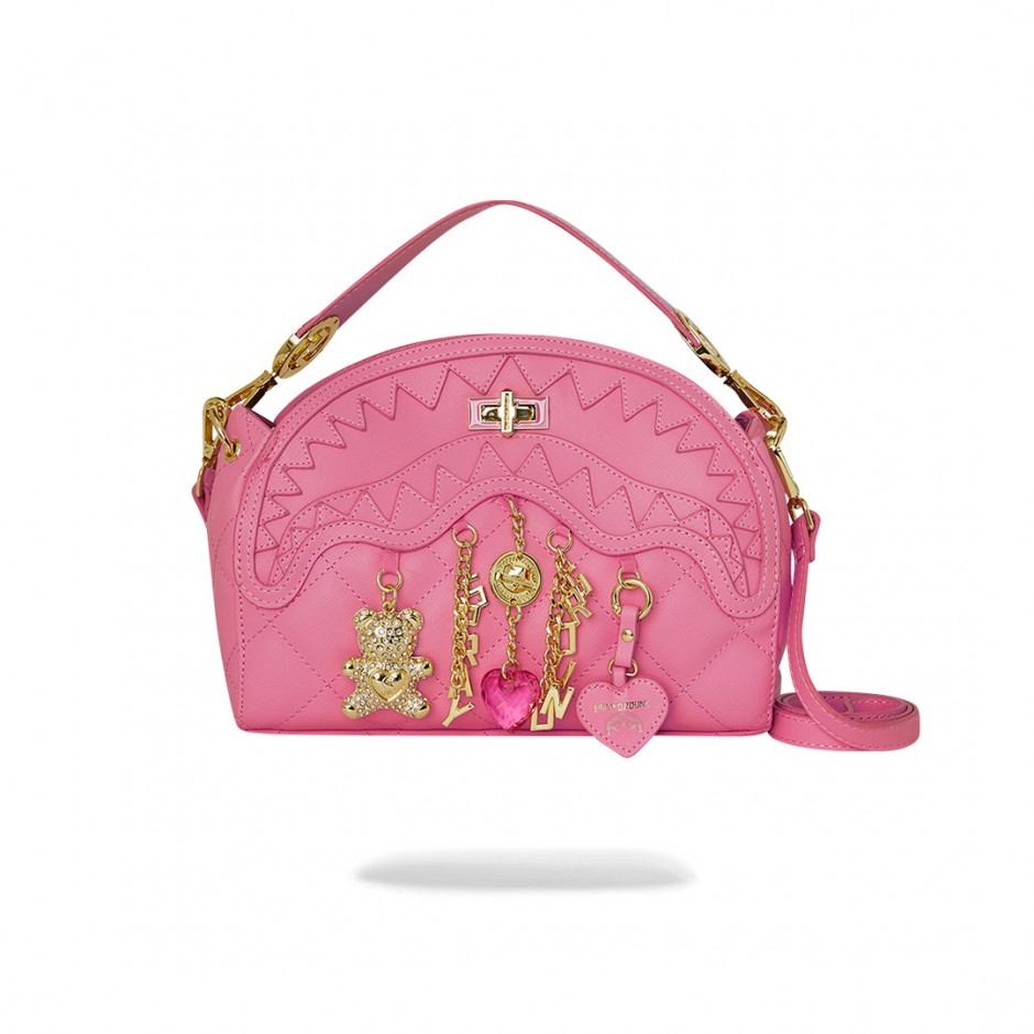 SPRAYGROUND HANGING CHARMS HANDBAG B8075 Pink