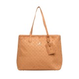 Τσάντα Tote Καφέ - Jordan Suede Monogram Εικόνα 