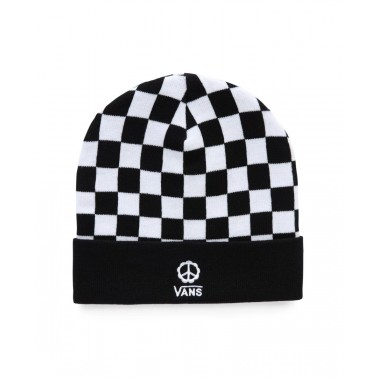 Γυναικείο Σκουφάκι VANS BREAKIN OUT BEANIE PEAC Λευκό-Μαυρο VN0A7YSN63M-63M 