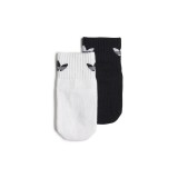 Παιδικές Κάλτσες Λευκές-Μαύρες - adidas Originals Anti-Slip 2 Pairs Εικόνα 