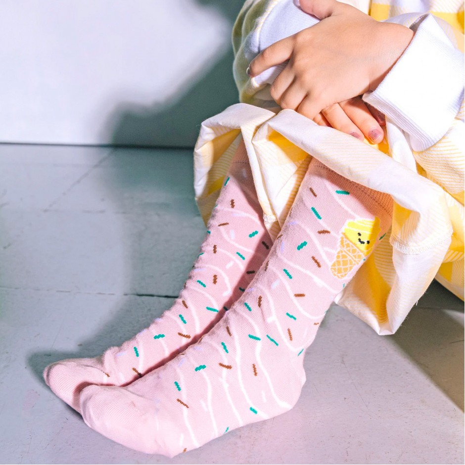 EAT MY SOCKS KIDS YUMMY CONE EMSSKFF1YUMC Pink