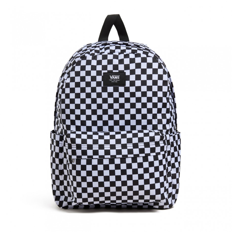 Παιδική Τσάντα Πλάτης Λευκή-Μαύρη - Vans Old Skool Grom Check