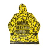 BEE UNUSUAL BEE FXXXING UNUSUAL HOODED PONCHO BLANKET HH-257441-YELLOW Yellow Image 0
